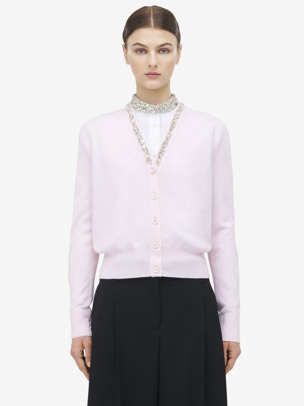 ALEXANDER MCQUEEN - Crystal Stencil Cardigan - Item 839819Q1BEP5142